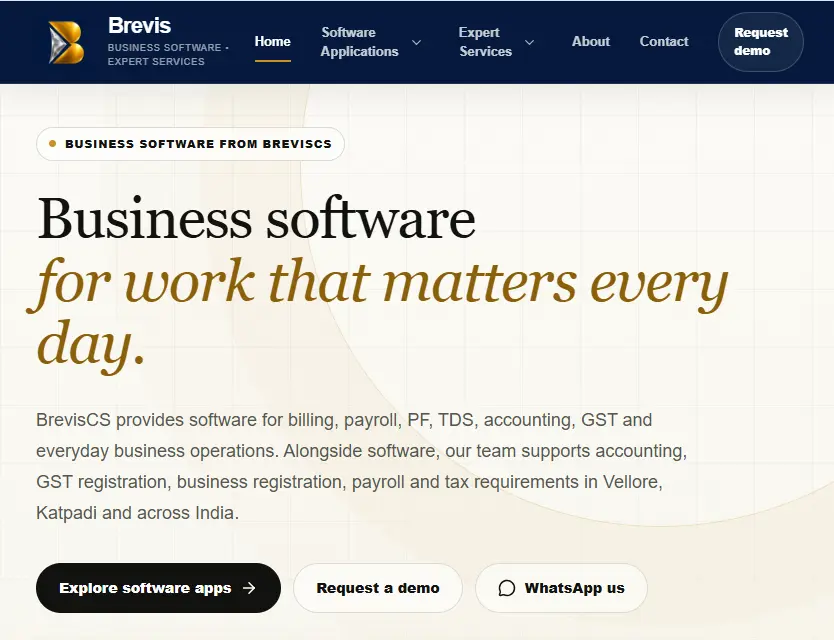Breviscs: accounting softwares and services